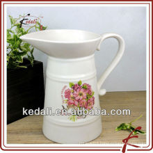 antique ceramic pitcher with handle